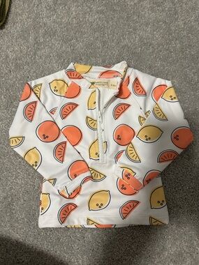 Monica + Andy Fruit Print Baby Rash guard Top NWOT
